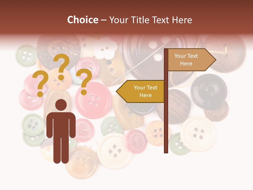 Round Textile Circle PowerPoint Template