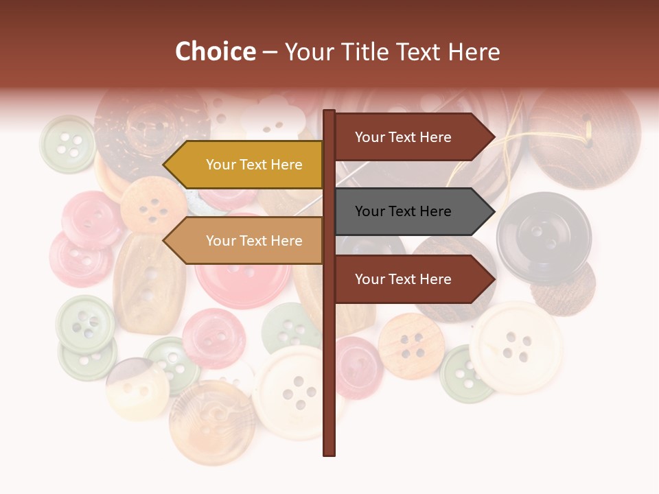 Round Textile Circle PowerPoint Template