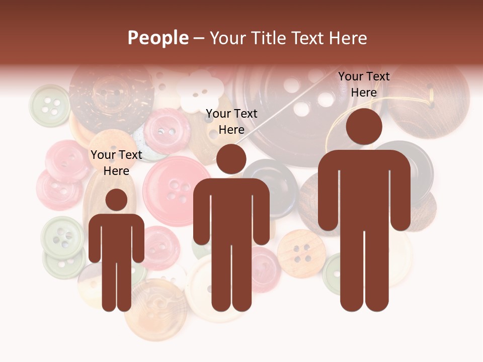 Round Textile Circle PowerPoint Template