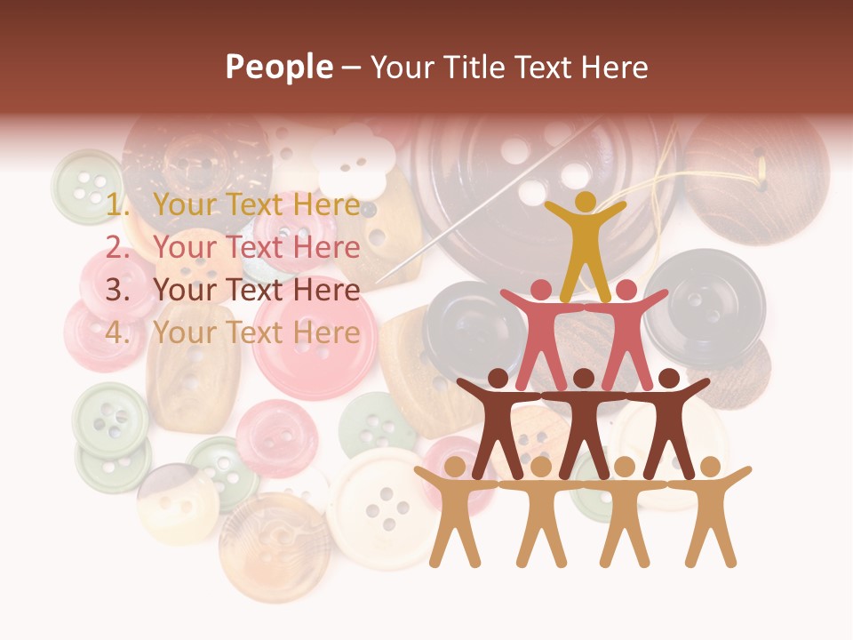 Round Textile Circle PowerPoint Template