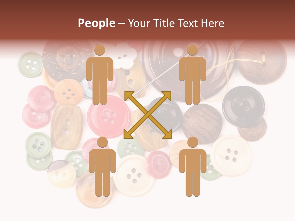 Round Textile Circle PowerPoint Template