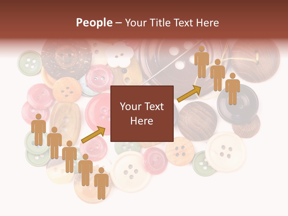 Round Textile Circle PowerPoint Template