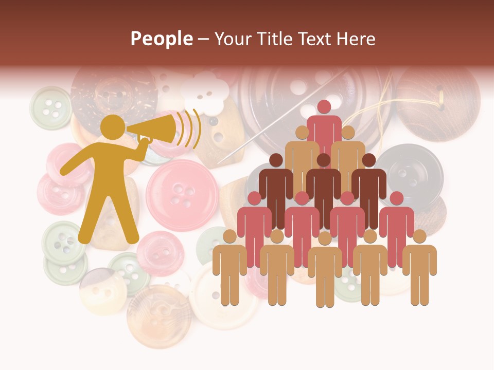 Round Textile Circle PowerPoint Template