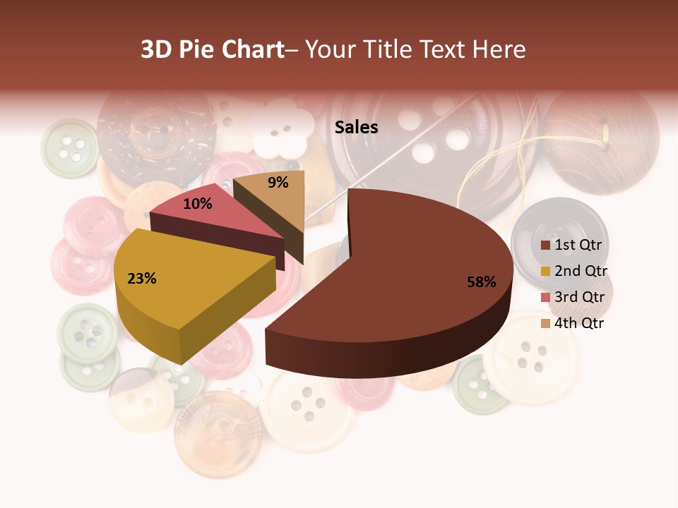 Round Textile Circle PowerPoint Template