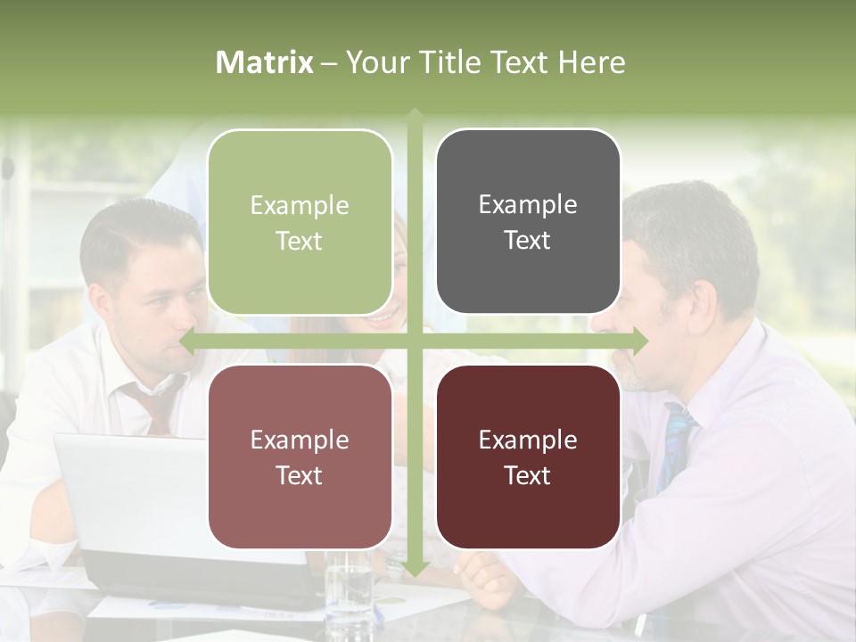 Smiling Work Laptop PowerPoint Template