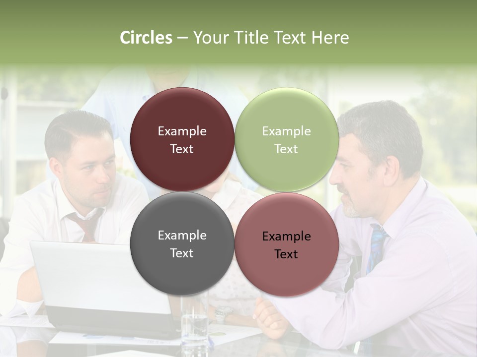 Smiling Work Laptop PowerPoint Template