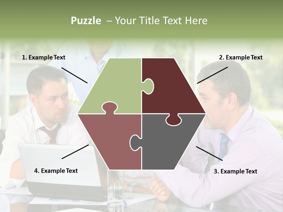 Smiling Work Laptop PowerPoint Template