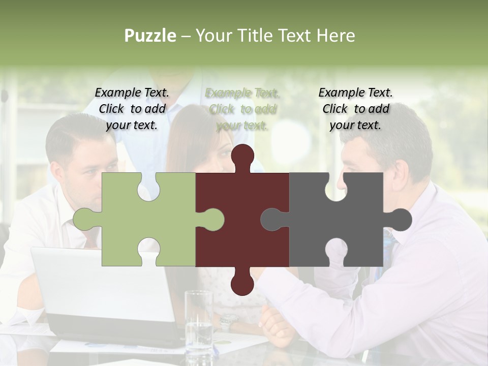 Smiling Work Laptop PowerPoint Template