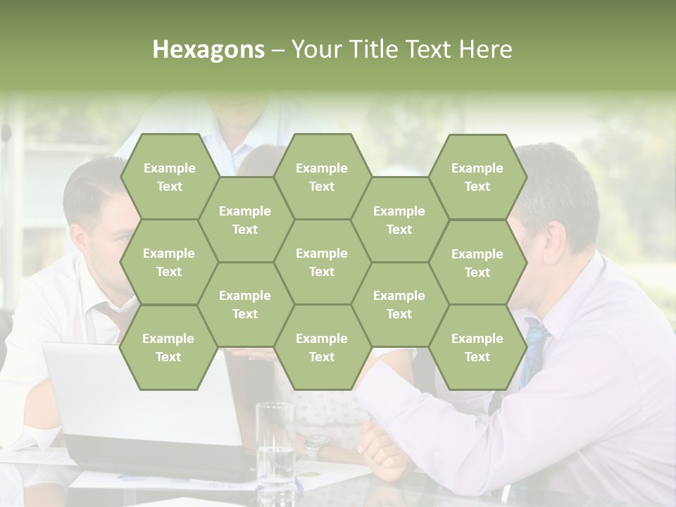 Smiling Work Laptop PowerPoint Template