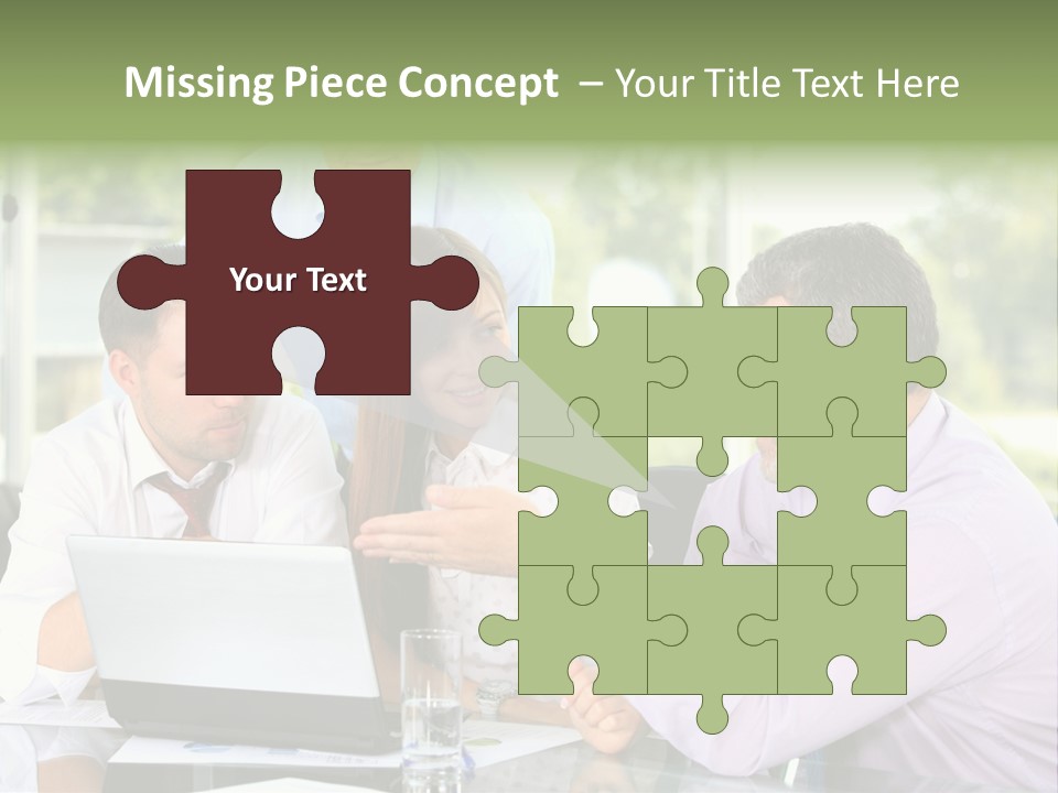 Smiling Work Laptop PowerPoint Template