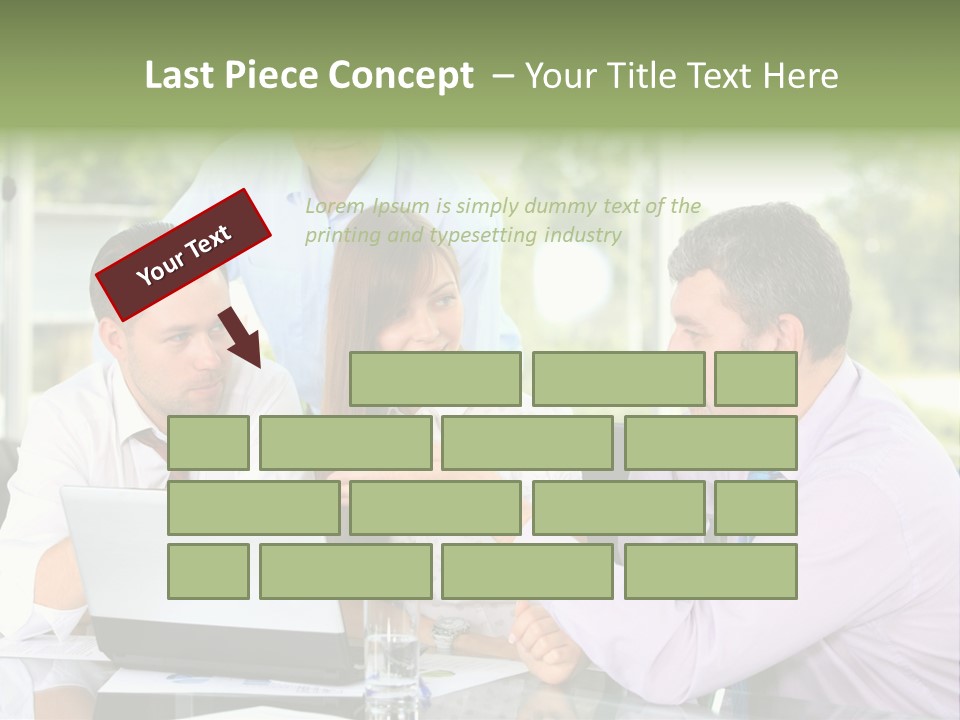 Smiling Work Laptop PowerPoint Template