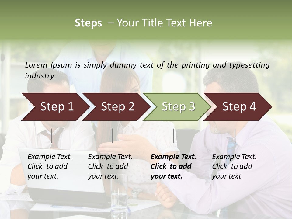 Smiling Work Laptop PowerPoint Template