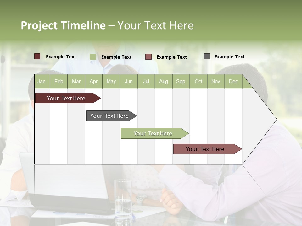 Smiling Work Laptop PowerPoint Template