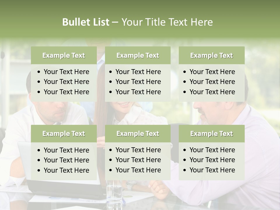 Smiling Work Laptop PowerPoint Template