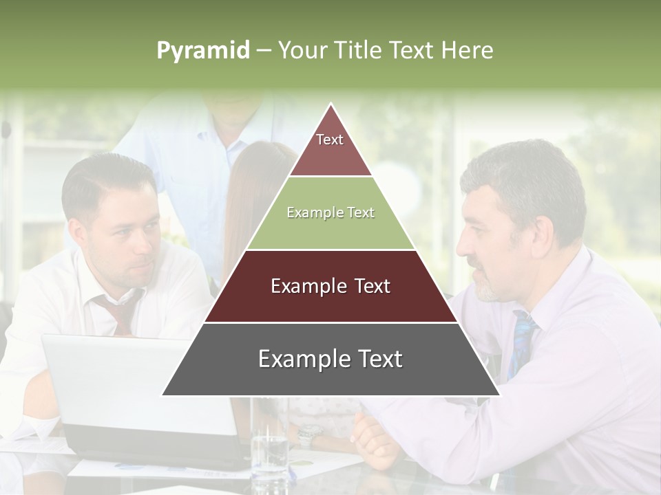 Smiling Work Laptop PowerPoint Template