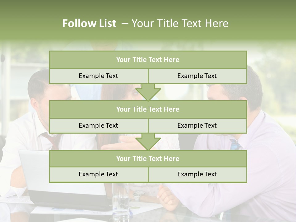 Smiling Work Laptop PowerPoint Template
