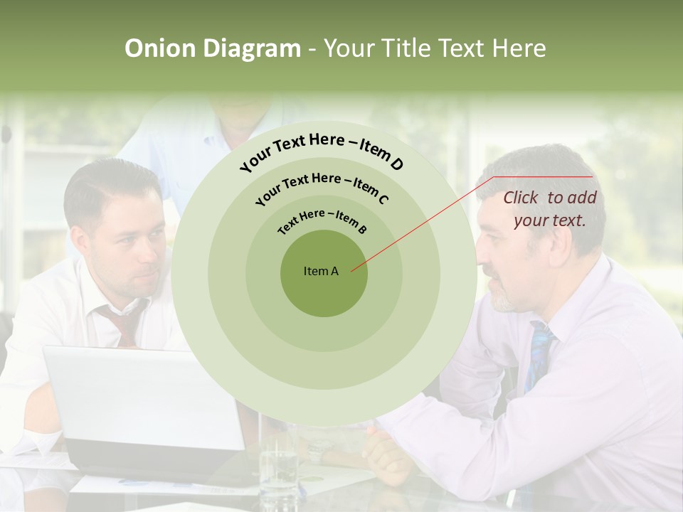 Smiling Work Laptop PowerPoint Template