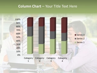 Smiling Work Laptop PowerPoint Template