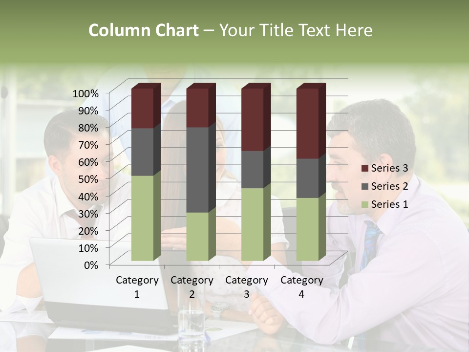 Smiling Work Laptop PowerPoint Template