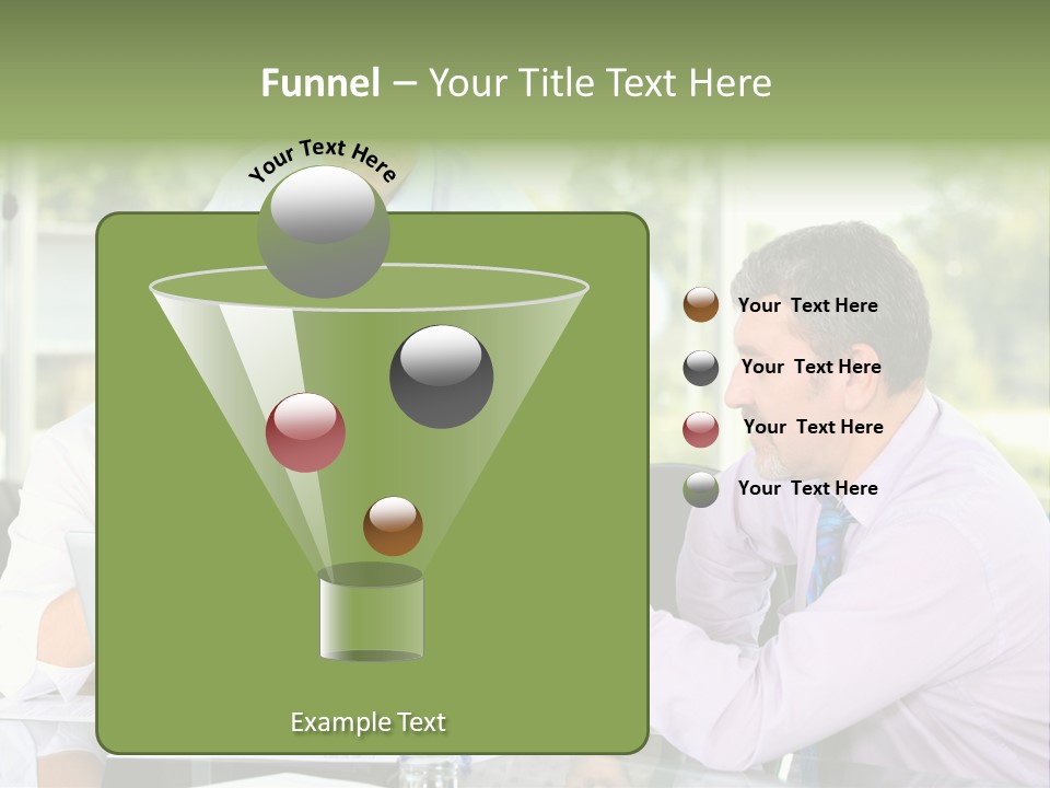 Smiling Work Laptop PowerPoint Template