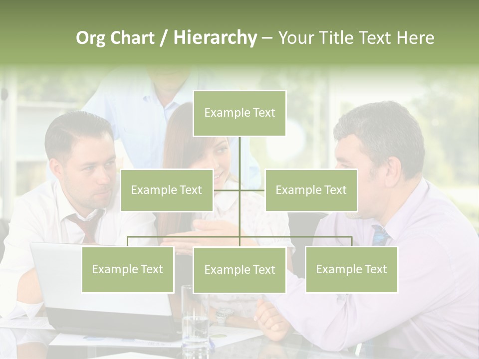 Smiling Work Laptop PowerPoint Template