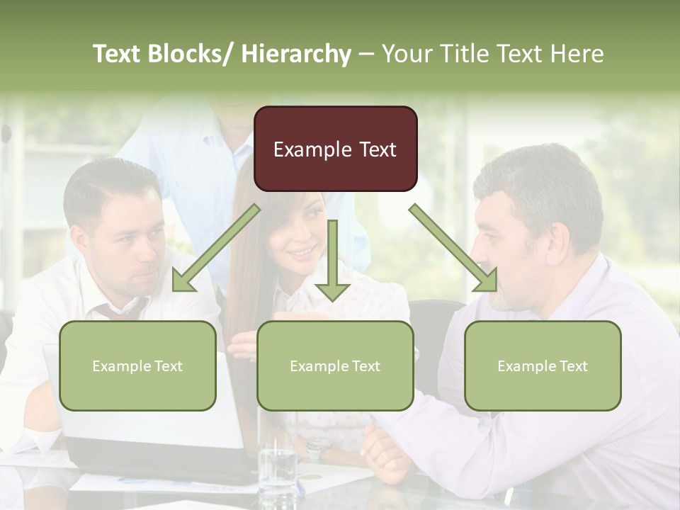 Smiling Work Laptop PowerPoint Template