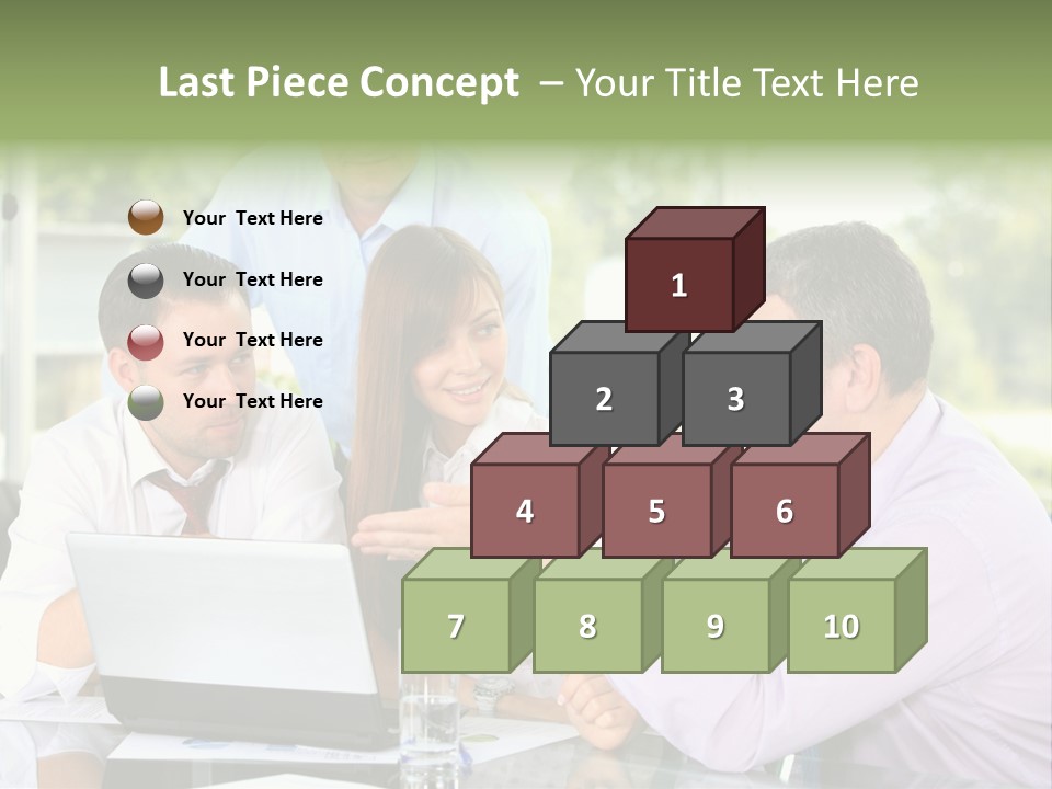 Smiling Work Laptop PowerPoint Template