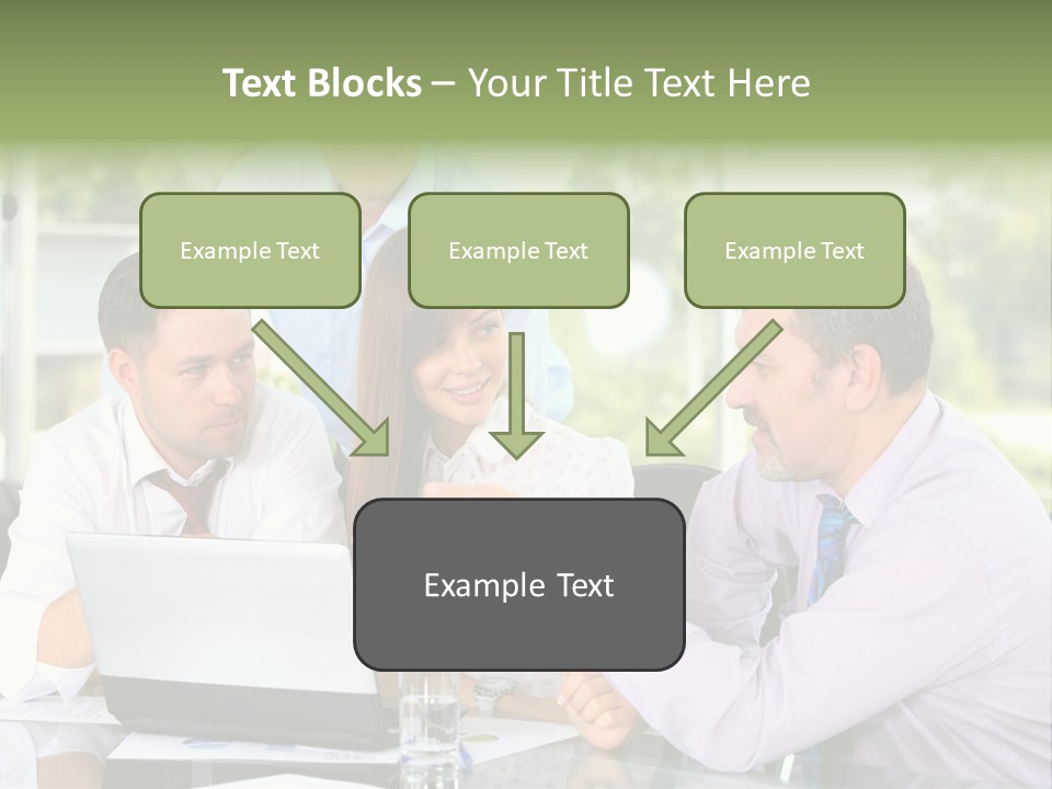 Smiling Work Laptop PowerPoint Template