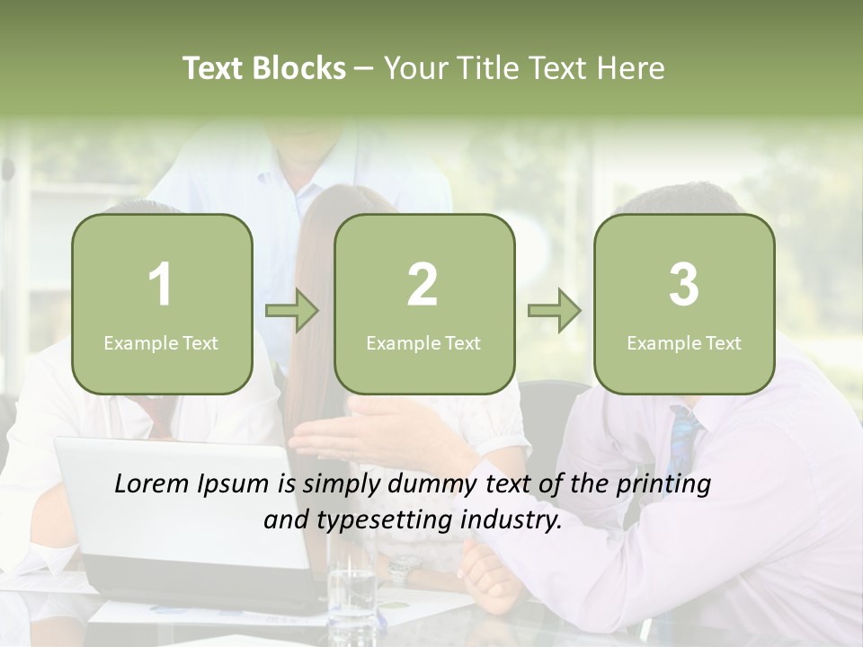 Smiling Work Laptop PowerPoint Template
