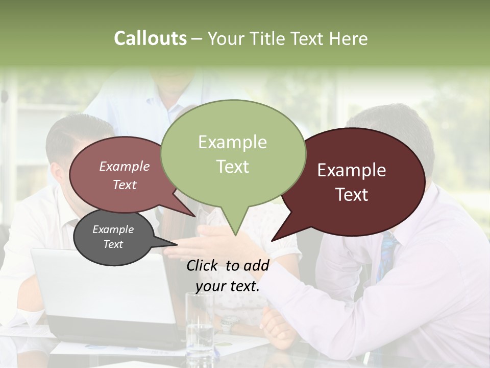 Smiling Work Laptop PowerPoint Template