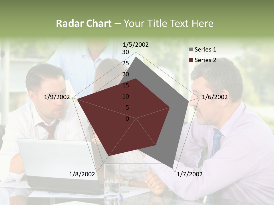 Smiling Work Laptop PowerPoint Template