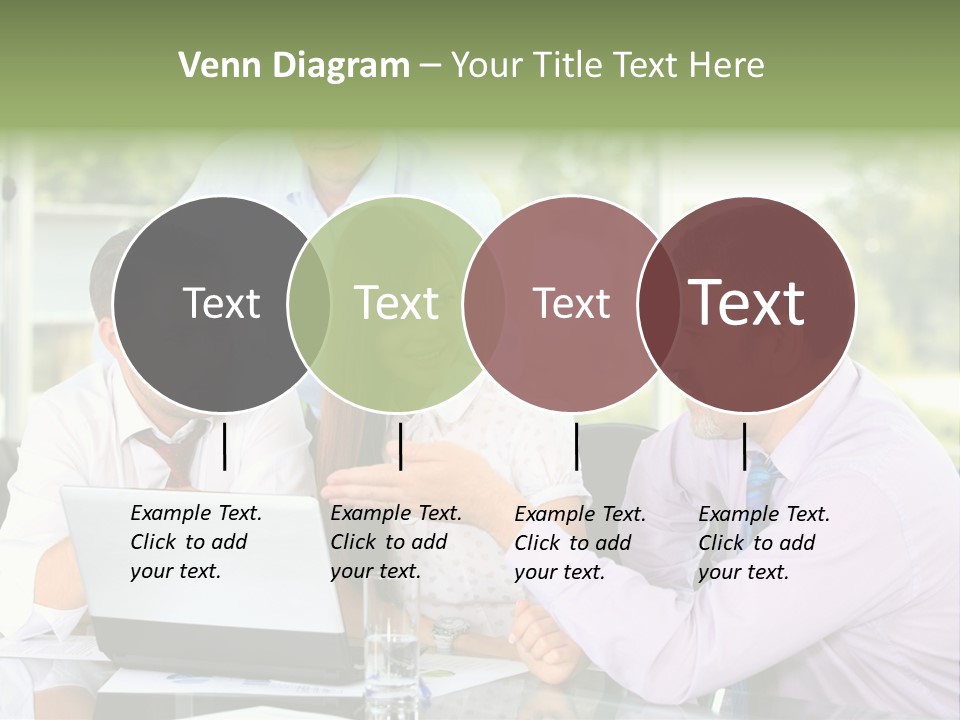 Smiling Work Laptop PowerPoint Template