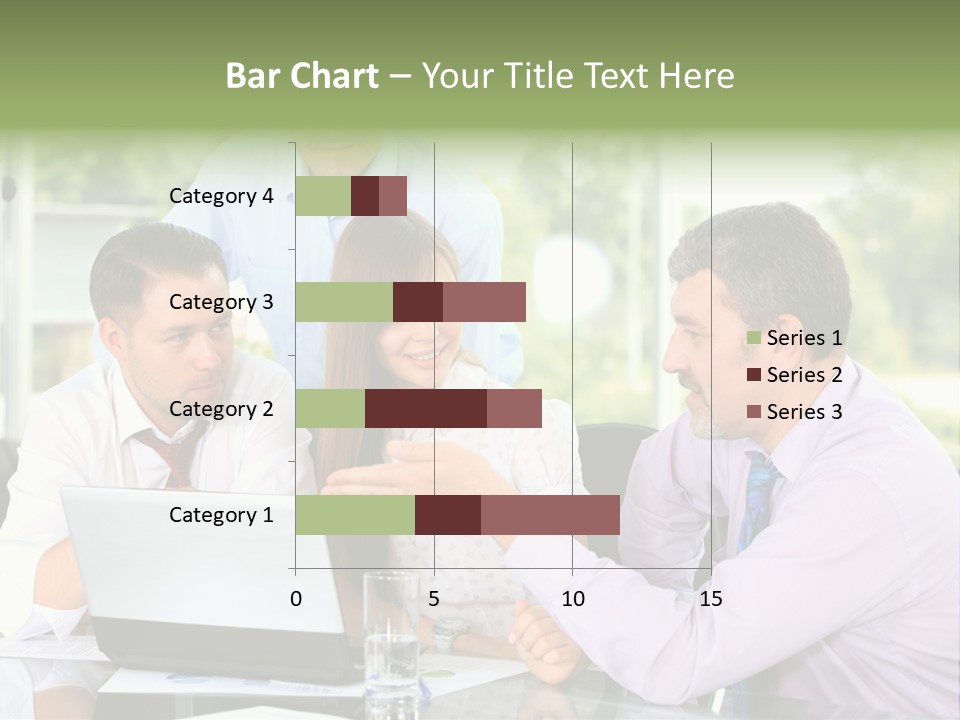 Smiling Work Laptop PowerPoint Template