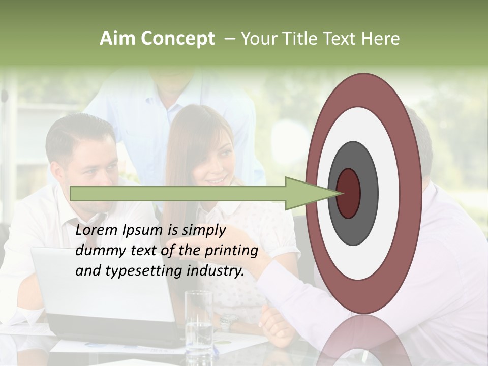 Smiling Work Laptop PowerPoint Template