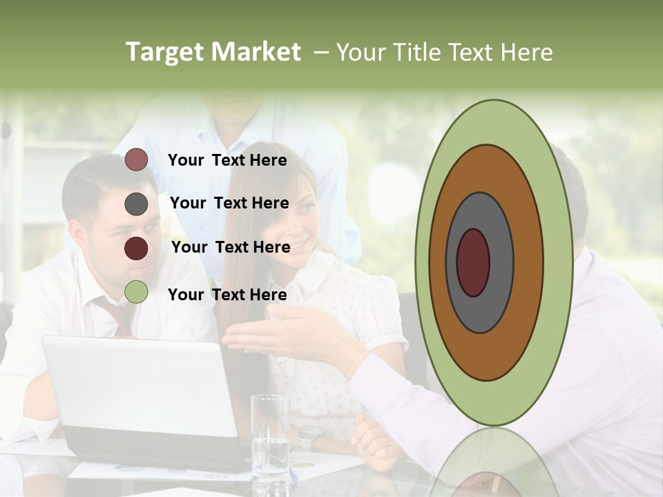 Smiling Work Laptop PowerPoint Template