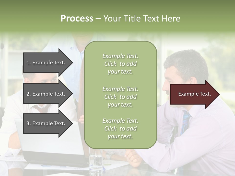 Smiling Work Laptop PowerPoint Template