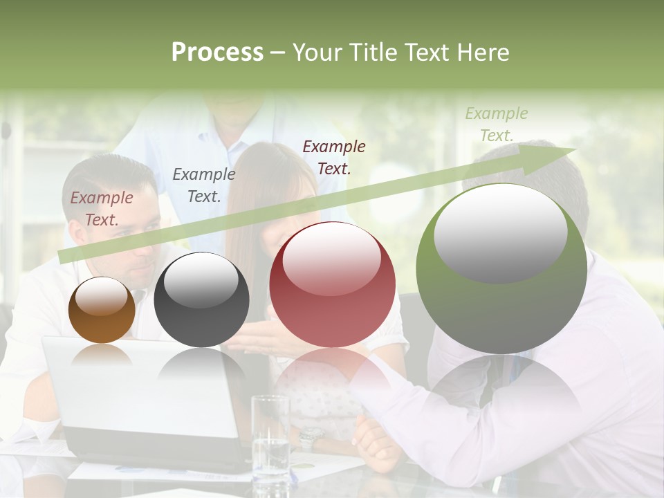 Smiling Work Laptop PowerPoint Template