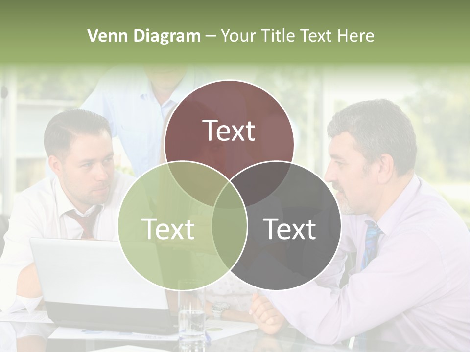 Smiling Work Laptop PowerPoint Template