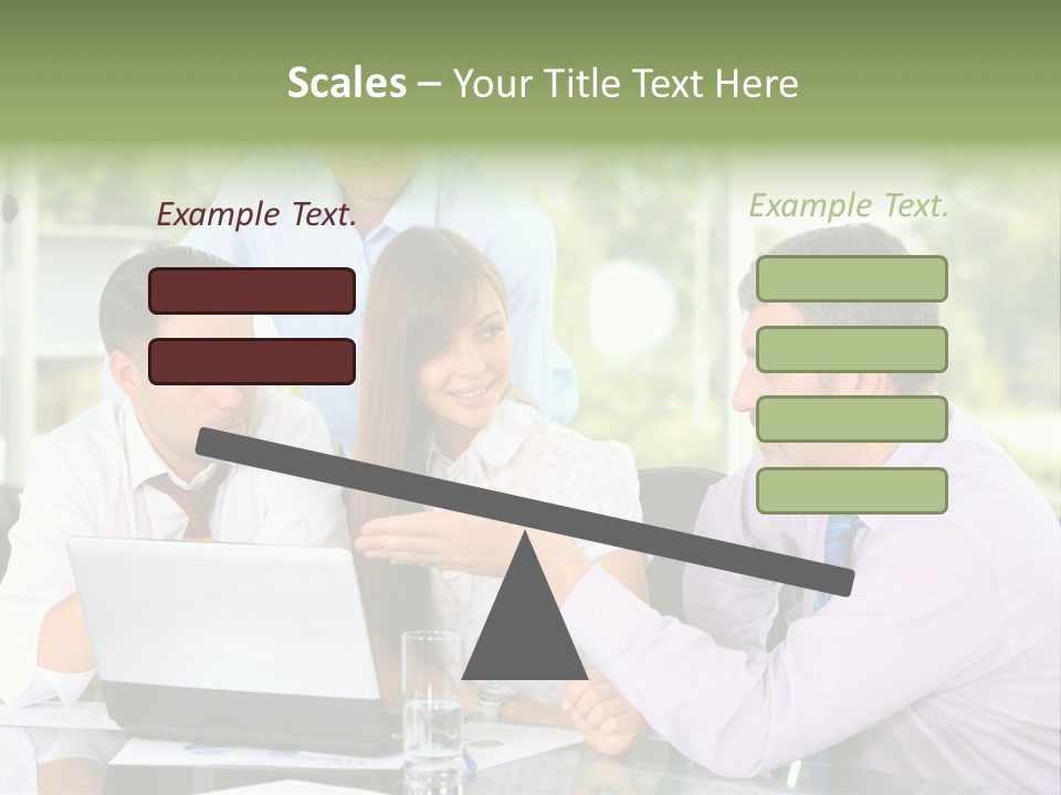 Smiling Work Laptop PowerPoint Template