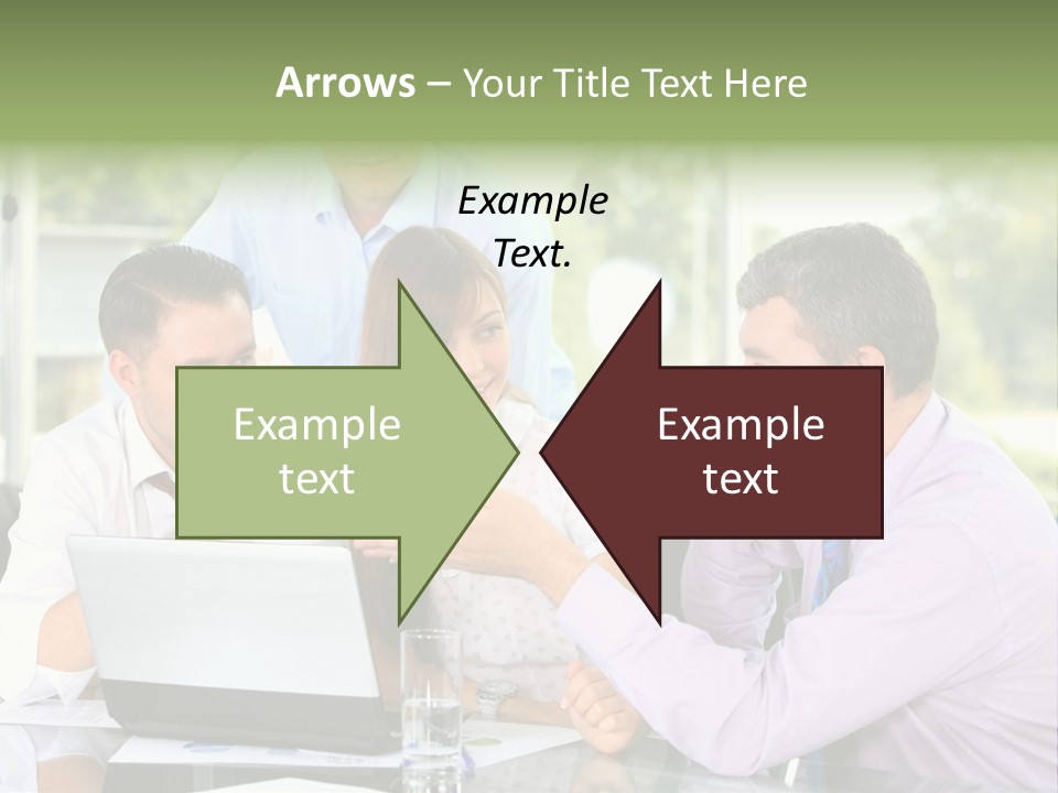 Smiling Work Laptop PowerPoint Template