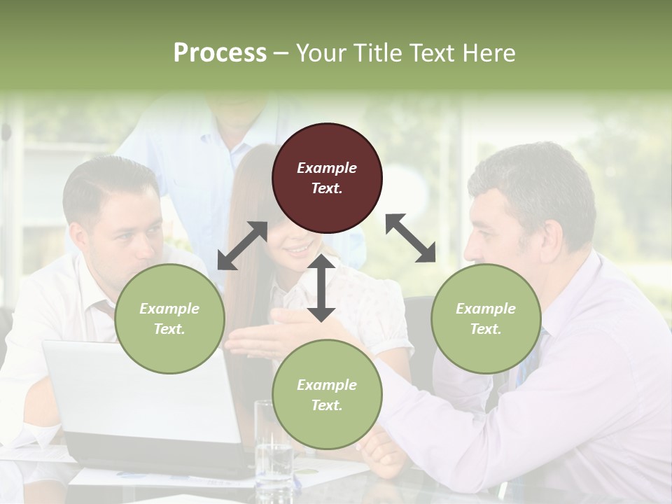 Smiling Work Laptop PowerPoint Template