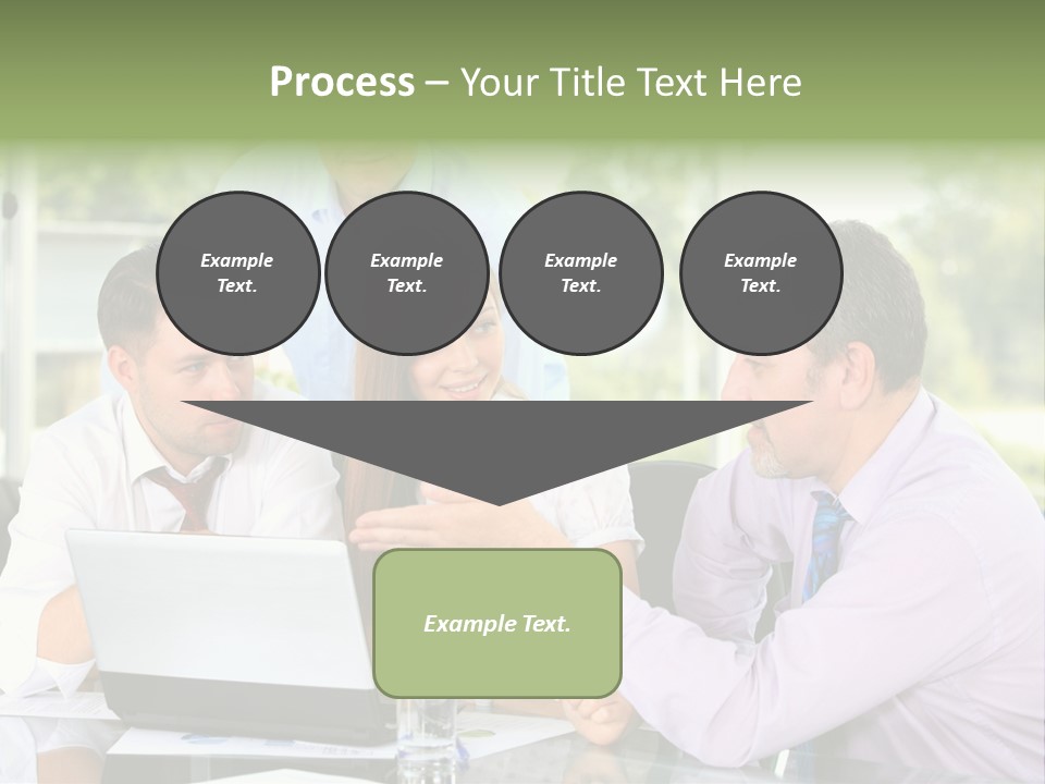 Smiling Work Laptop PowerPoint Template