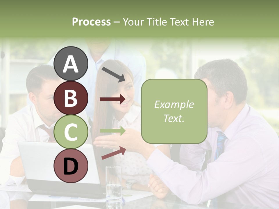 Smiling Work Laptop PowerPoint Template
