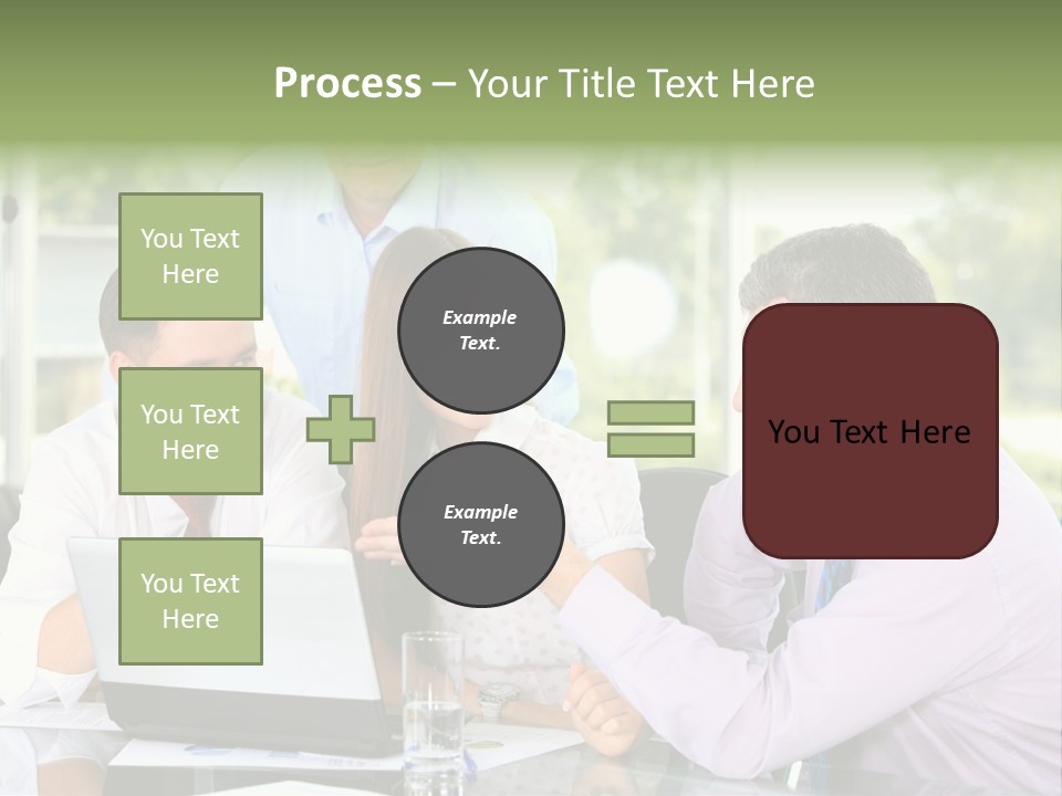 Smiling Work Laptop PowerPoint Template