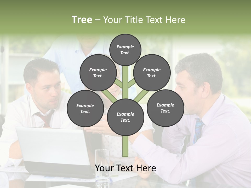 Smiling Work Laptop PowerPoint Template