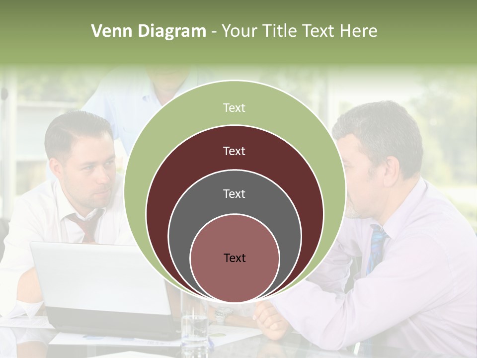 Smiling Work Laptop PowerPoint Template