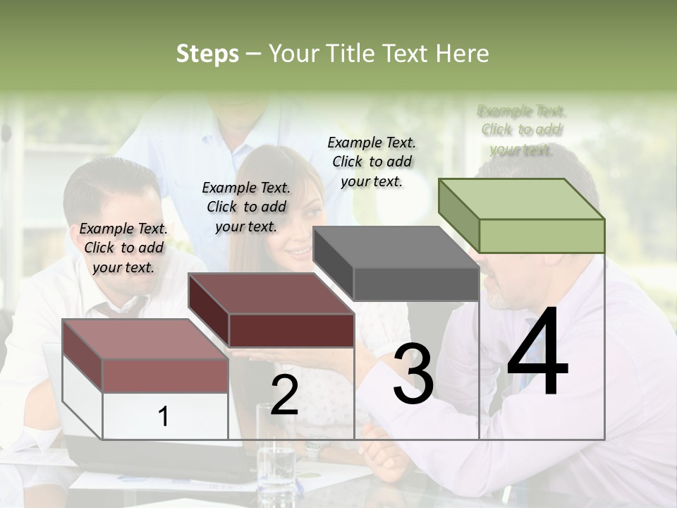 Smiling Work Laptop PowerPoint Template