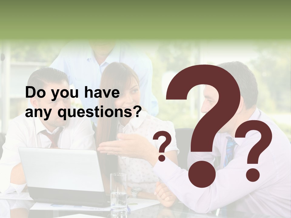 Smiling Work Laptop PowerPoint Template