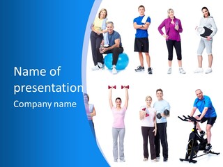 Exerci E Athlete White PowerPoint Template