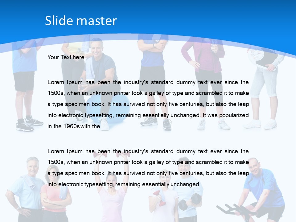 Exerci E Athlete White PowerPoint Template